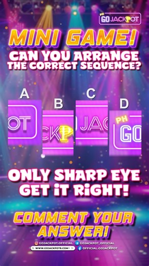 𝗖𝗔𝗡 𝗬𝗢𝗨 𝗔𝗥𝗥𝗔𝗡𝗚𝗘 𝗧𝗛𝗘 𝗖𝗢𝗥𝗥𝗘𝗖𝗧 𝗦𝗘𝗤𝗨𝗘𝗡𝗖𝗘? Real players spot the pattern instantly! 𝗛𝗼𝘄 𝘁𝗼 𝗝𝗼𝗶𝗻: 1. Comment the correct sequence 2. Add your 𝗣𝗹𝗮𝘆𝗲𝗿 𝗜𝗗 3. No codes needed — 𝗙𝗥𝗘𝗘 𝗦𝗣𝗜𝗡𝗦 are sent directly 4. Selected winners can claim via 𝗥𝗲𝘄𝗮𝗿𝗱 𝗖𝗲𝗻𝘁𝗲𝗿 → 𝗕𝗼𝗻𝘂𝘀 𝗜𝗺𝗽𝗼𝗿𝘁𝗮𝗻𝘁 𝗥𝗲𝗺𝗶𝗻𝗱𝗲𝗿𝘀: • Only messages from official GJP count • 𝟭𝟬 𝗙𝗥𝗘𝗘 𝗦𝗣𝗜𝗡𝗦 awarded to chosen winners • Always verify your 𝗣𝗹𝗮𝘆𝗲𝗿 𝗜𝗗 bef
