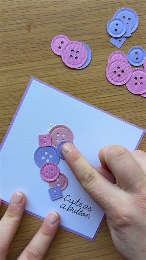 Create the cutest cards with our new button punch 😍✨ #papercrafts #cardmaking #scrapbooking