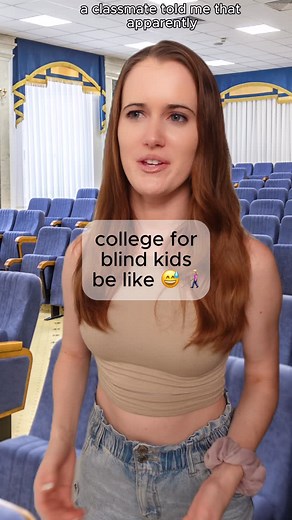 Stephanie Renberg on Instagram: "A professor at my university actually told me this when I asked why he never gave me the timeline diagram he’d been giving the rest of the class all semester. His excuse? “It’s not crucial for passing the exams.” Like… okay. Love that I’m paying for this class, but apparently you get to decide I don’t need the same materials as everyone else. LOL. 🌶️ EXCLUSIVE CONTENT for my Instagram SUBSCRIBERS! ❤️‍🔥 Alternate Text: College for blind kids be like 😅👩🏼‍🦯 Vi