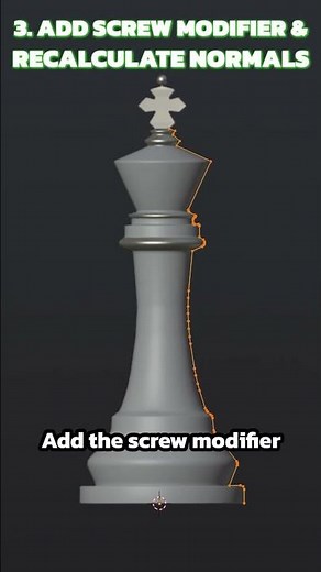 Model a Chess Piece in 30 Seconds! ♟️ Blender Trick