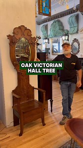Stunning oak Victorian hall tree with original mirror and carved griffon detailing and a seat with storage available for sale at our midtown Manhattan showroom! Give us a call or send us a message to purchase! 📍333 W 52 St., New York, New York 🚛Shipping available everywhere 📐2 ft. W x 15 in. D x 76 in. H #oldegoodthings #antiques #antiquestore #antiqueshop #antiquefurniture #interiordesign #architecturalsalvage #victorian #victorianfurniture #victorianhalltree #halltree #storage #antiquemirro