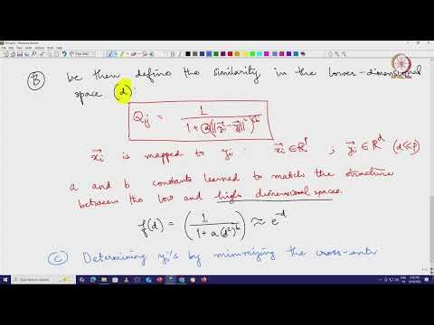 Lec 35 Nonlinear Dimensionality Reduction Techniques -II