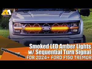 Install American Modified 24+ Smoked LED Amber Lights w/ Sequential Turn Signal For Ford F150 Tremor