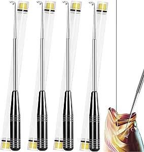 Fish Hook Remover Tool, Fishing Hook Quick Removal Descending Device, Fishing Gear Security Equipment Kits for Adult, Hook Extractor Accessories Detacher Tools with 4PCS Storage Tube