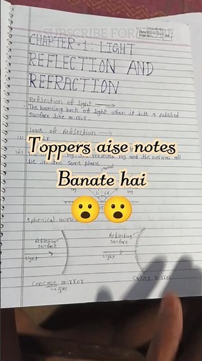 class 10 physics Chapter 1 light reflection and refraction nots #physics #class10 #iitaspirants