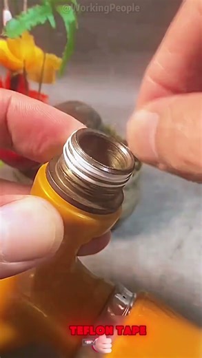 Skills for plumbers to wrap Teflon tape 🛠️💧👷‍♂️