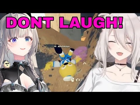 Shishiro Botan Can't Stop Laughing At Azu Nee's Series Of Misfortune | PEAK [Hololive/Sub]