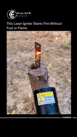 ChronixTech on Instagram: "Instead of sparks or fuel, this igniter uses a focused laser beam to generate extreme heat at a precise point. The energy is concentrated enough to instantly ignite materials on contact — without any physical flame. Laser igniters are used in aerospace, industrial systems, and controlled combustion setups where reliability and precision matter. No moving parts, no wear, and ignition happens in milliseconds. It’s fire started by pure energy — clean, controlled, and engi