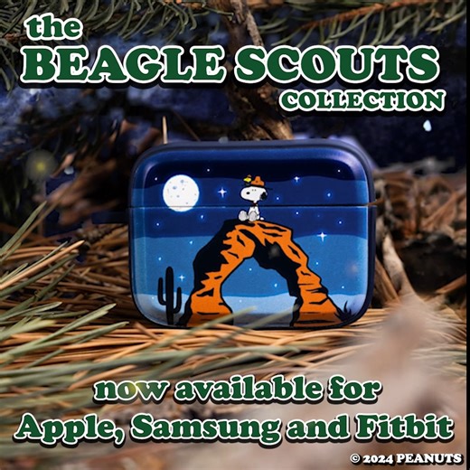 125K views · 2K reactions | The Beagle Scout Collection from Affinity Bands and Peanuts is here to make everyone a happy camper! Featuring watchbands, phone and earbuds cases for Apple, Samsung and Fitbit that’ll have up early and ready to hit the trail. Shop the full collection here: https://affinitybands.com/collections/peanuts-beagle-scout# | Snoopy | Facebook