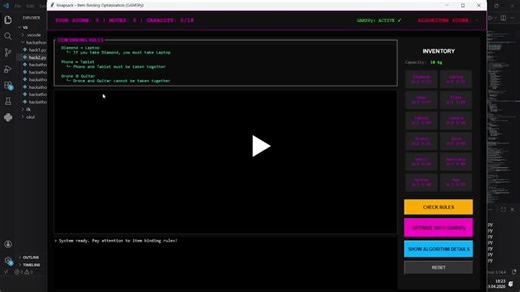 #gamificationofoptimization #poweredbygams #gamspy #optimization #hackathon #python #knapsackproblem #mip | Aysu Türkdönmez