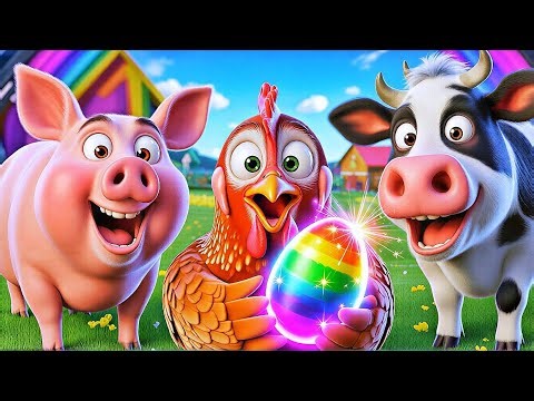 The Chicken🐣 who laid the Rainbow Egg //Magical Cartoon story