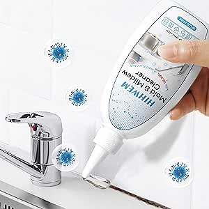 Mold Mildew Remover Gel Washing Machine Cleaner Grout Cleaner Household Stain Remover Gel for Home Sink Kitchen Showers 8 fl.oz