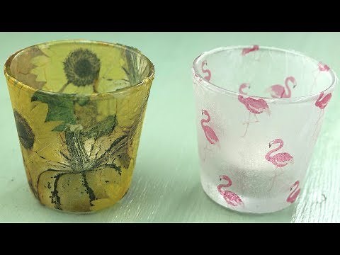 DIY Windlichter selber basteln | Windlichter mit Serviettentechnik gestalten