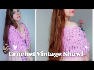 CROCHET VINTAGE SHAWL FOR BEGINNERS | How To Crochet 19th Century Shawl (Les Miserables inspired)