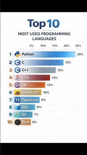 Top 10 Most Used Programming Languages in 2026 | What Every Developer Should Learn