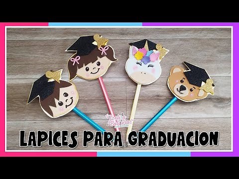 Lapices decorados para Graduación - Recuerdos de Graduacion