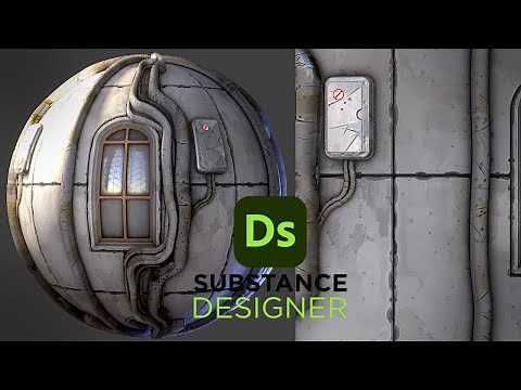 Stylized Concrete Wall - Substance 3D Designer