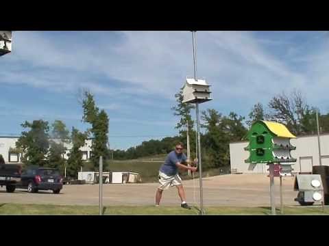 Great Eight Purple Martin House - going up and down the pole