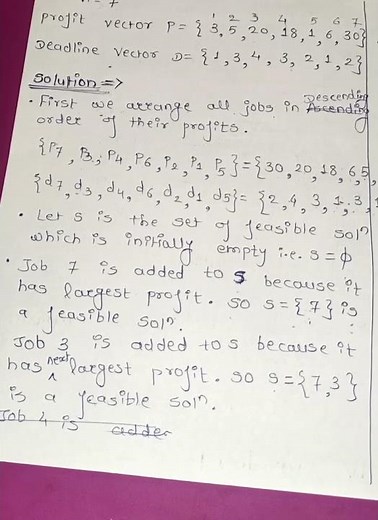 job sequencing algorithm example in DAA #example #algorithm #study #education