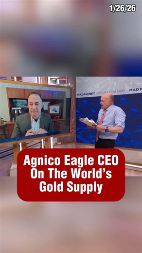 Mad Money on CNBC | Agnico Eagle CEO Ammar Al-Joundi on the state of the world’s gold supply, with @jimcramer | Instagram