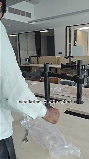 Dual monitor stand installation | Monitor stand installation and setup