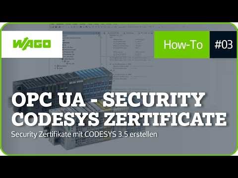 OPC UA in CODESYS 3.5 #3 | Security Zertifikate in CODEYS 3.5 erstellen