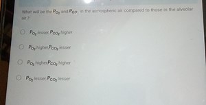 What will be the PO2​​ and PCO 2​ in the atmospheric air compar... | Filo