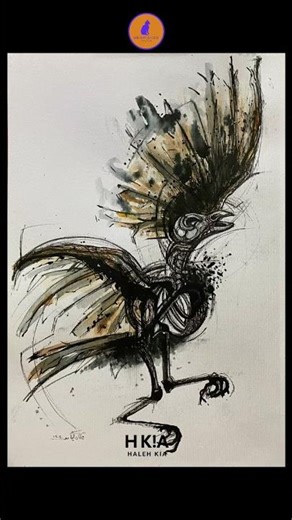 Bird of Peace & Hope | Expressive Line Drawing with Ink and Watercolor