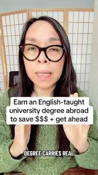 Earn your degree at an English-taught program at a university overseas and save $$$!
