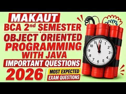 MAKAUT BCA 2nd Semester OOP with Java Important Questions 2026 | Most Expected Exam Questions
