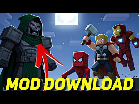 Best AVENGERS Mod For MCPE 1.21+ | (100% WORKING!)