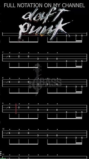 Around the World 𝄢 Daft Punk #basstabs