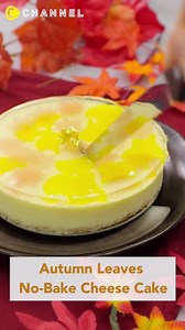 Autumn Leaves No Bake Cheesecake! via C Channel Food Here's another super simple and delicious dessert recipe :p | C Channel