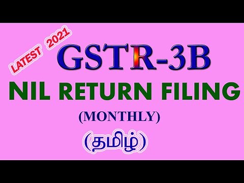 GSTR 3B Nil Return filing monthly // latest method gstr 3B nil return filing Tamil