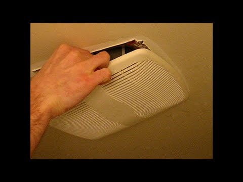 Bathroom vent fan, remove cover and clean dust