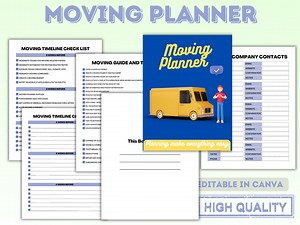 Ultimate Moving Planner | Printable Moving Checklist, Organizer & Timeline - Etsy