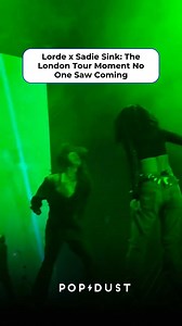 486K views · 6.4K reactions | Lorde’s O2 Arena show was already a moment — and then Sadie Sink popped up to dance it out to “Green Light.” ✨ Not exactly on our 2024 bingo card, but we’re obsessed. #Lorde #SadieSink #GreenLight #O2Arena #StrangerThings #PopCultureMoments | Popdust | Facebook