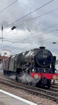 LMS Royal Scot Class 46115 Scots Guardsman with wheelslip departure from York
