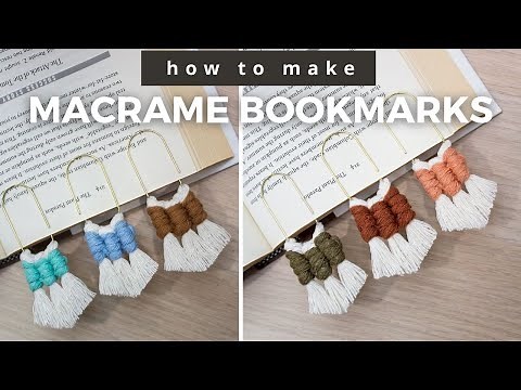 DIY Macrame Bookmarks / How To Make Macrame Bookmarks Using Paper Clips