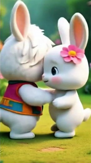 Cute Rabbit Couple Dance | Adorable Love Story 💕 | #cute #love