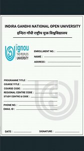 ignou assignment front page #ignouassignment #Ignou #firstweep