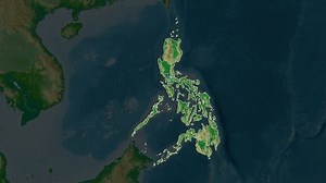 Philippines map - drive. Border. Physical.