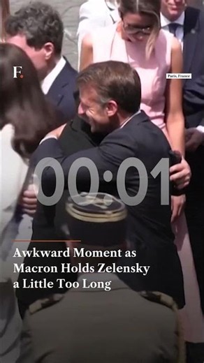 Awkward Moment as Macron Holds Zelensky a Little Too Long | Firstpost News | N18G