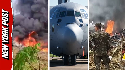 Columbian Hercules C-130 engulfed in flames, at least 66 dead in horror crash