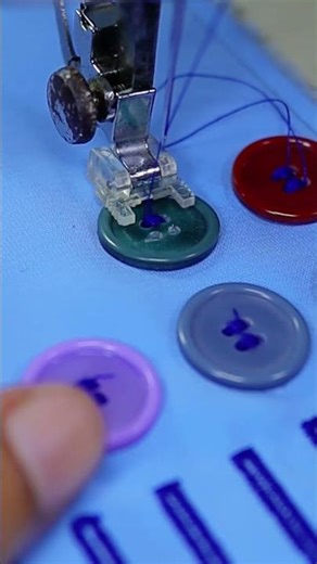 Button Sewing Demo Using Machine #sew #machine