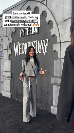 " Her Smile After Seeing Catherine "🥺❤️ |#Jennaortega #Catherinezetajones at Netflix FYSEE Event