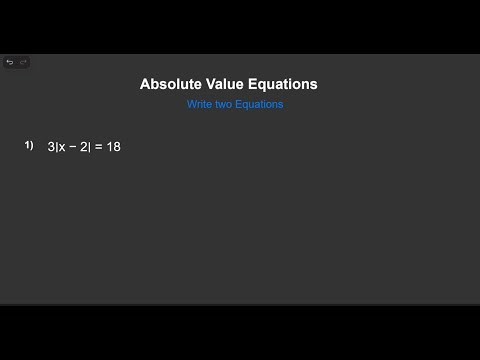 How to Solve Absolute Value Equations