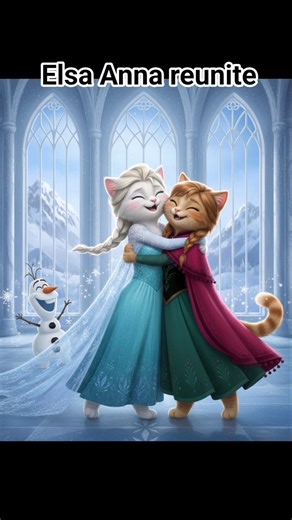Frozen cats #trending #cat #shorts #frozen #elsa #anna #letitgo
