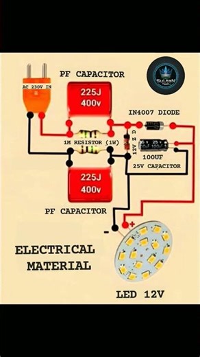 बिना ट्रांसफार्मर के LED सर्किट कैसे बनाएं? (Transformerless Power Supply Tutorial)