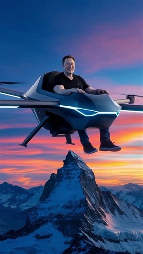 Elon musk in a Tesla plane